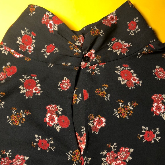 🟠 ZARA 🟠 band collar floral print blouse - Picture 7 of 9